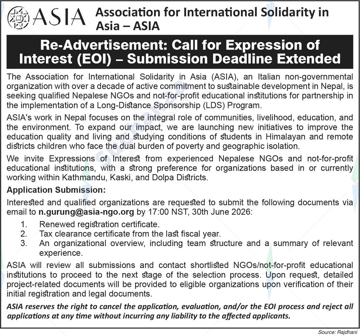 Association for International Solidarity in Asia (ASIA)