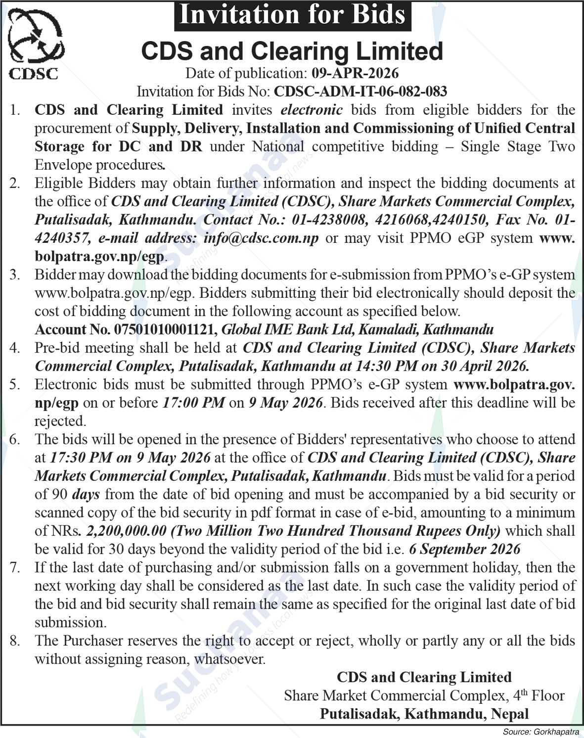 CDS and Clearing Limited (CDSC)