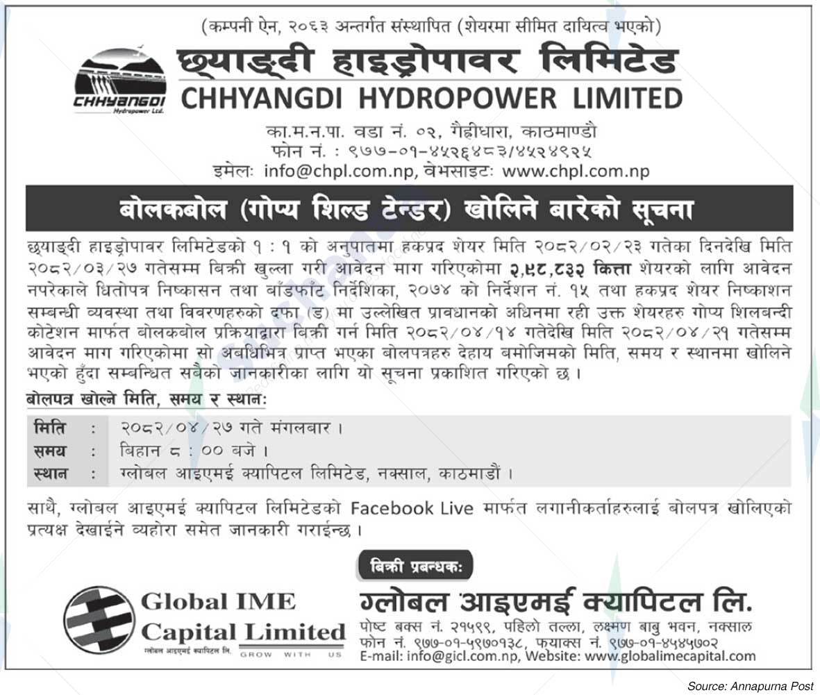 Chhyangdi Hydropower Limited