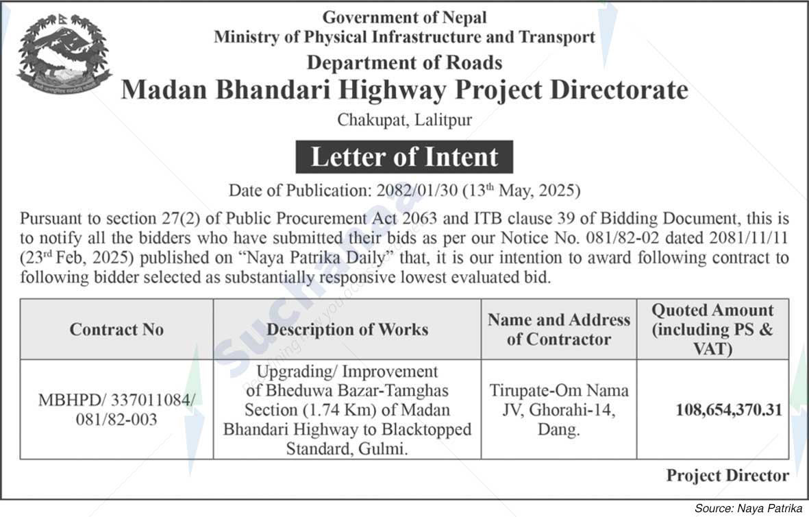 Madan Bhandari Highway Project Directorate