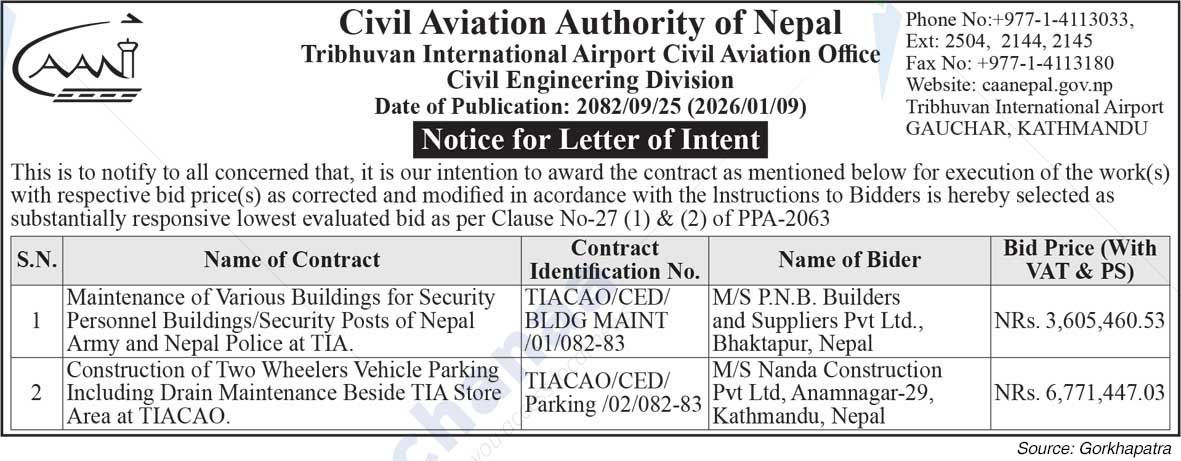 Tribhuvan International Airport Civil Aviation Office, Gauchar
