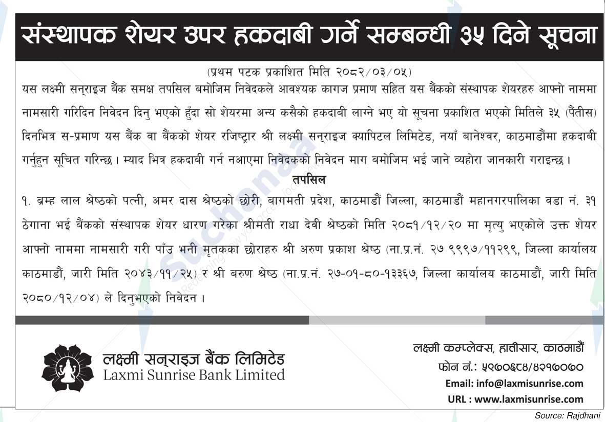 Laxmi Sunrise Bank Limited
