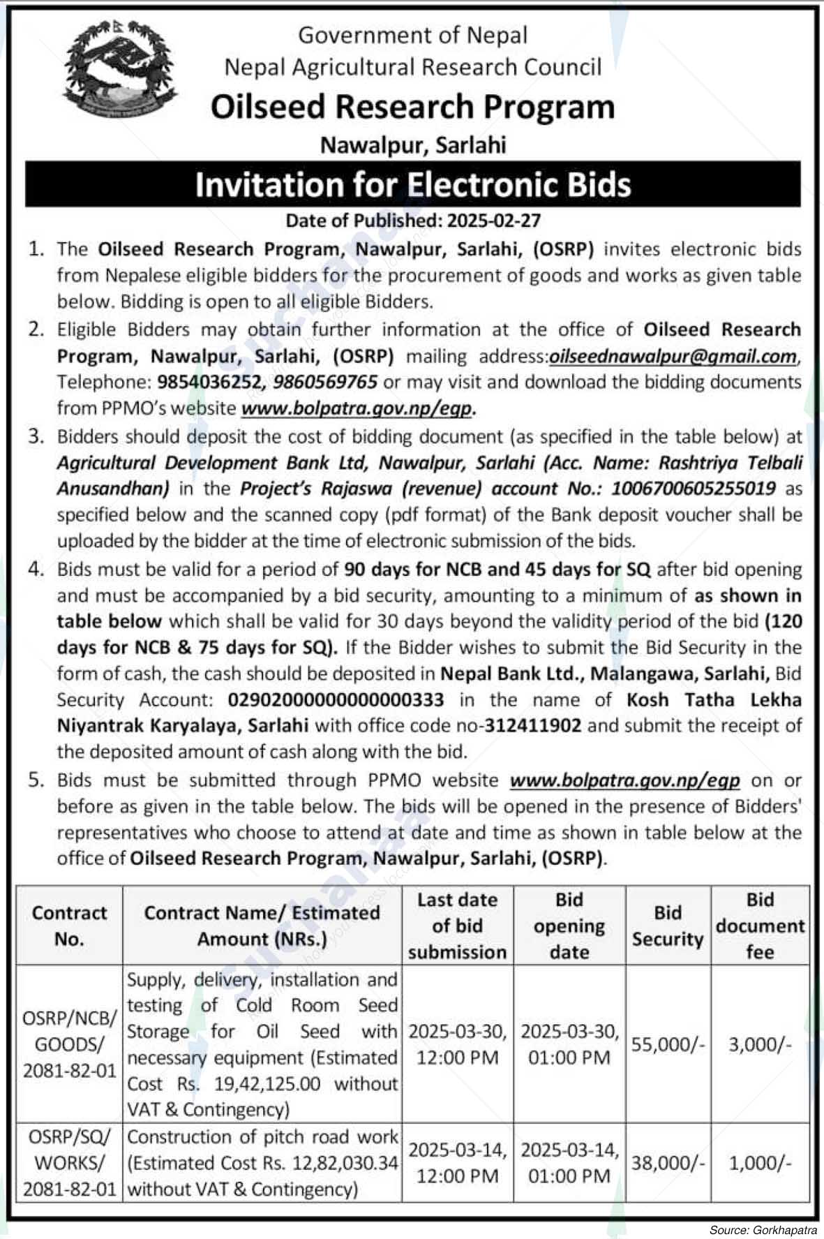 Oilseed Research Program