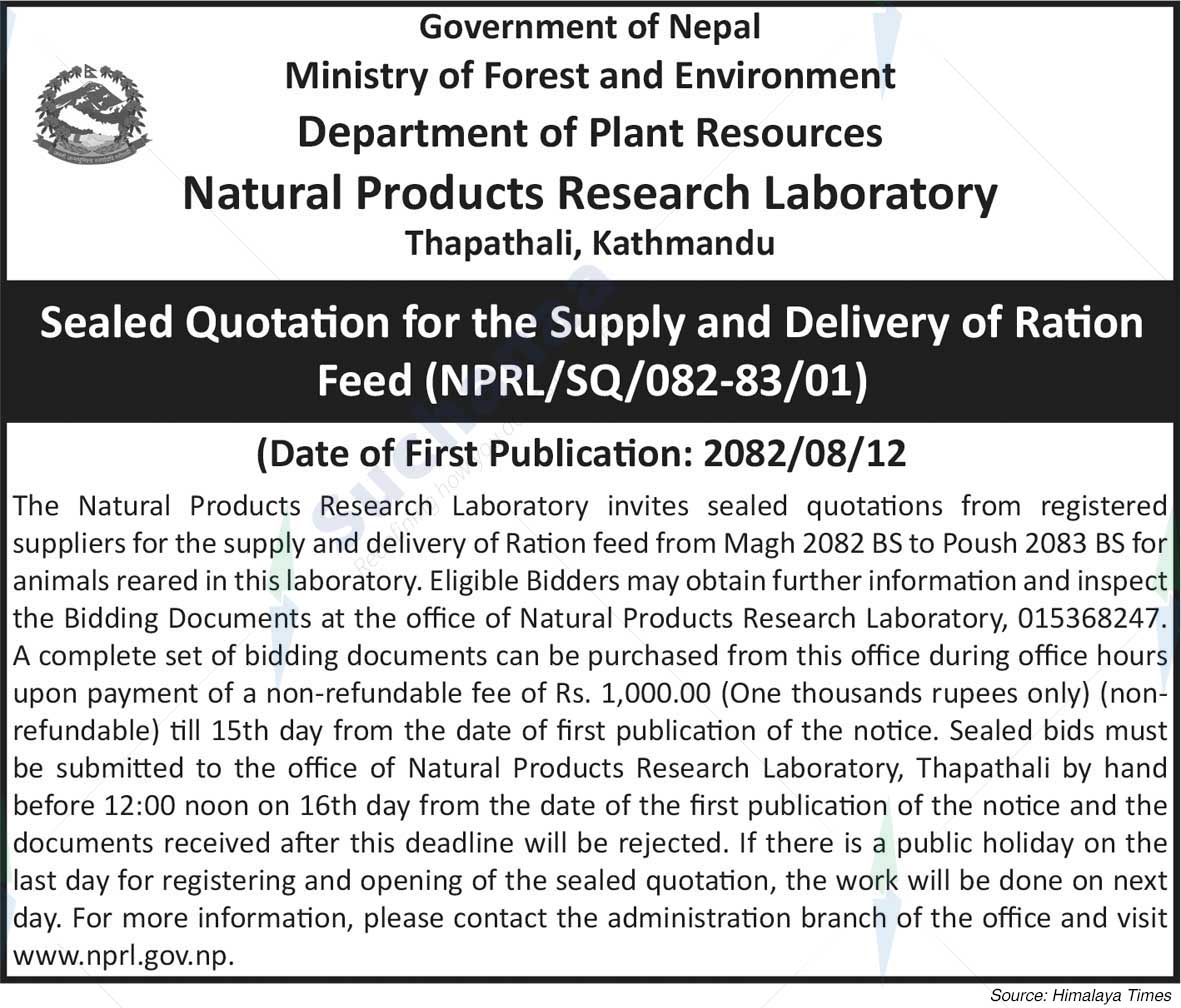 Natural Products Research Laboratory, Thapathali, Kathmandu