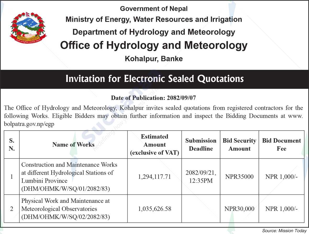 Department of Hydrology and Meteorology, Kohalpur, Banke