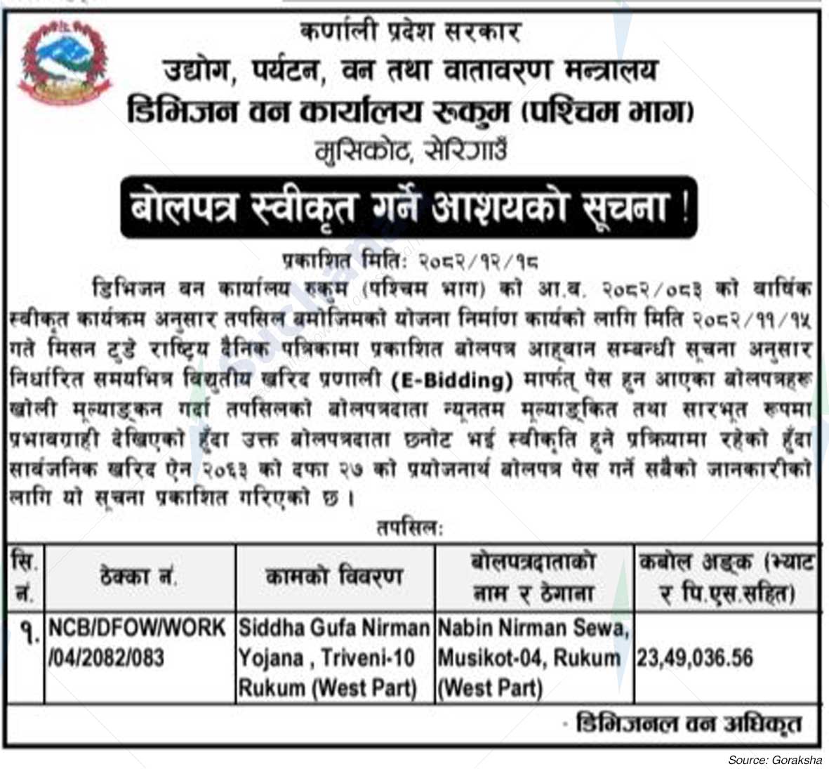 Division Forest Office, Rukum