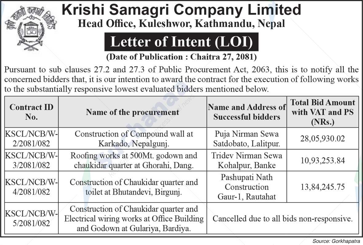 Krishi Samagri Company Limited