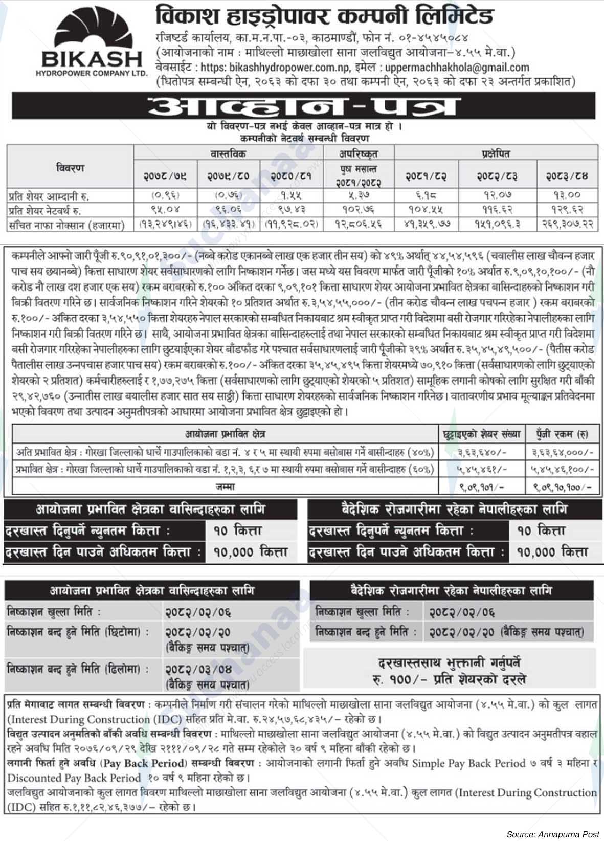 Vikash Hydropower Company Limited
