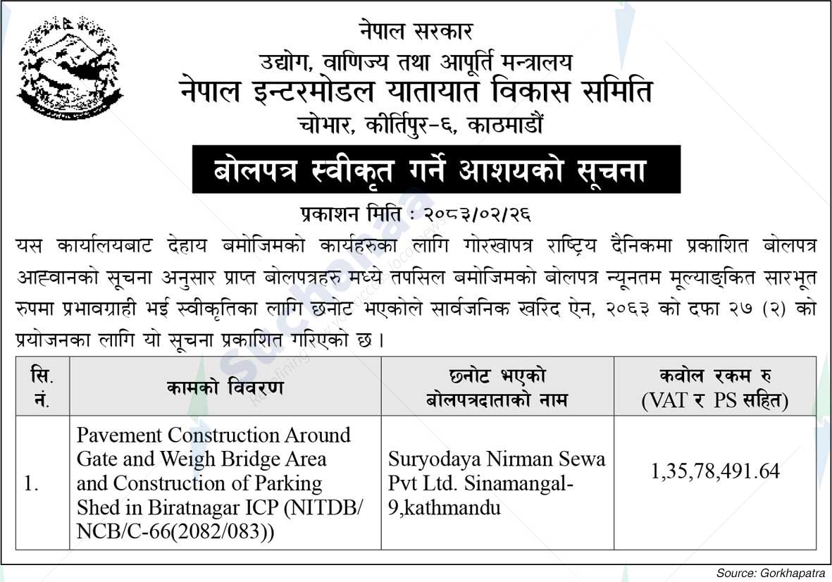 Nepal Intermodal Transport Development Board