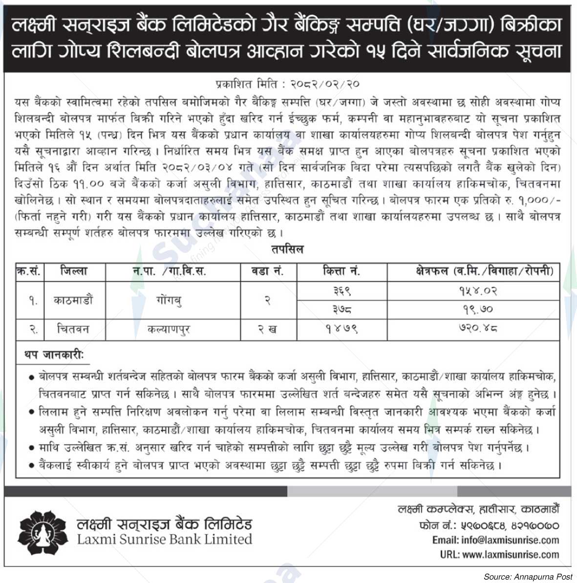 Laxmi Sunrise Bank Limited