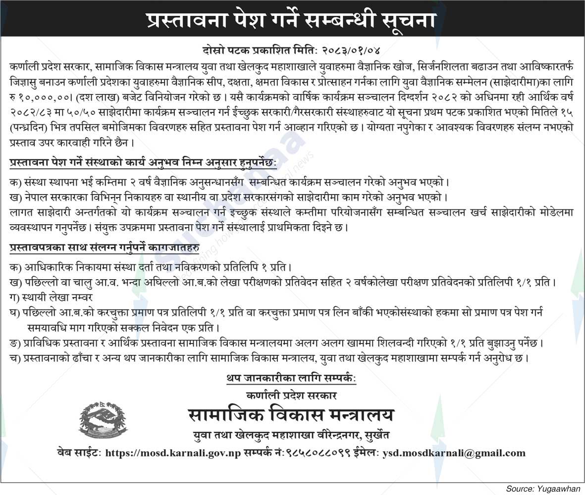 Ministry of Social Development, Karnali