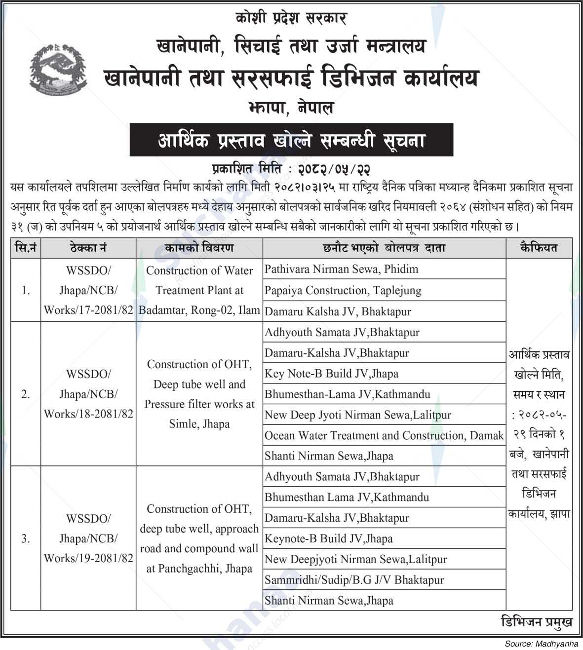 Drinking Water and Sanitation Division Office, Jhapa