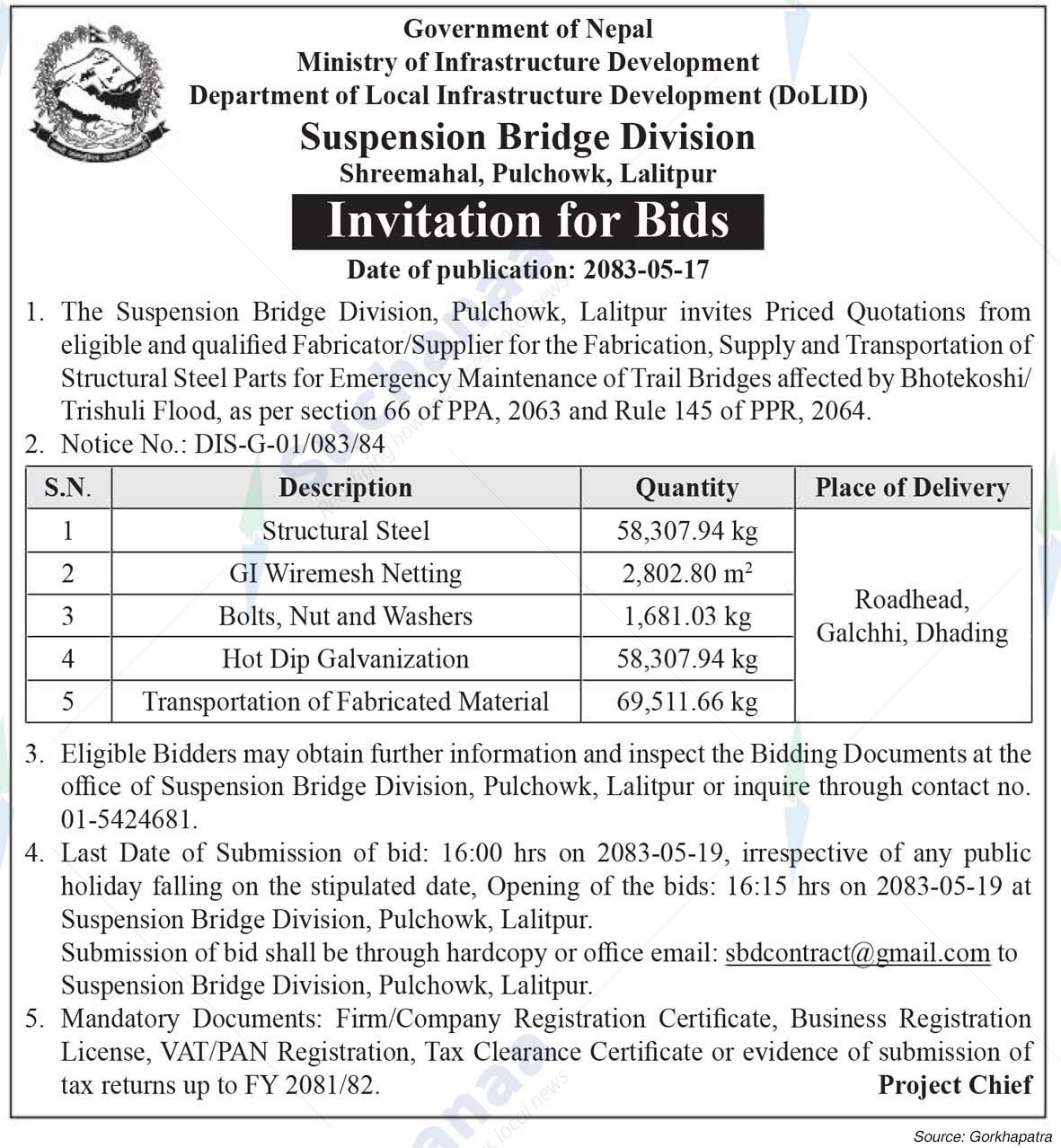 Suspension Bridge Division