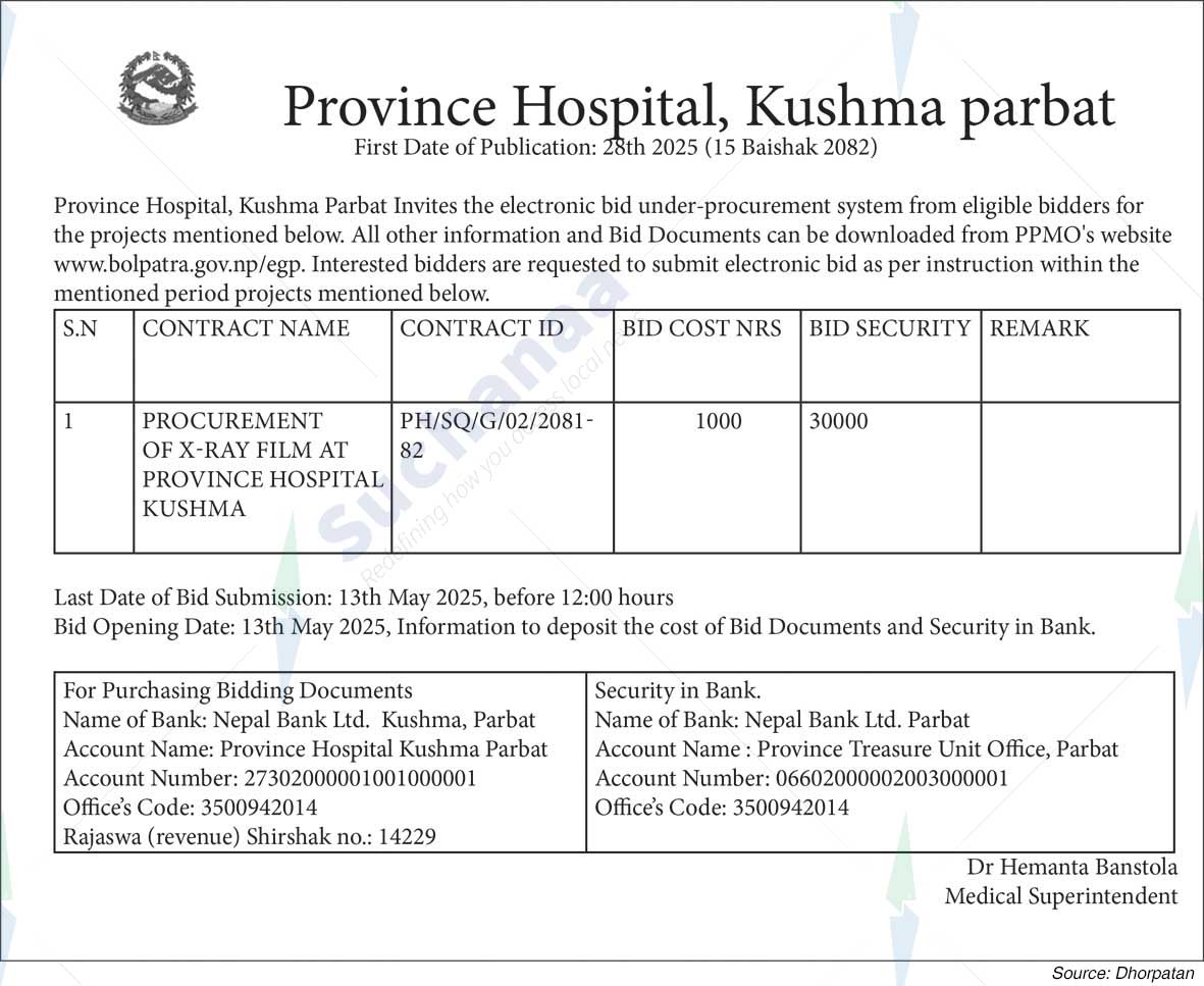 Province Hospital, Kushma, Parbat