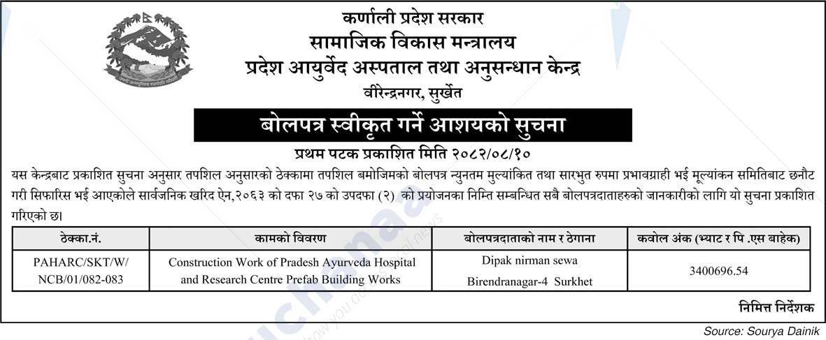 Ayurveda Hospital and Research Center Birendranagar, Surkhet