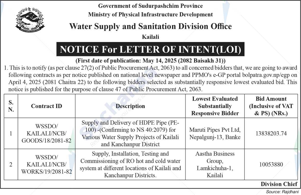 Water Supply and Sanitation Division Office