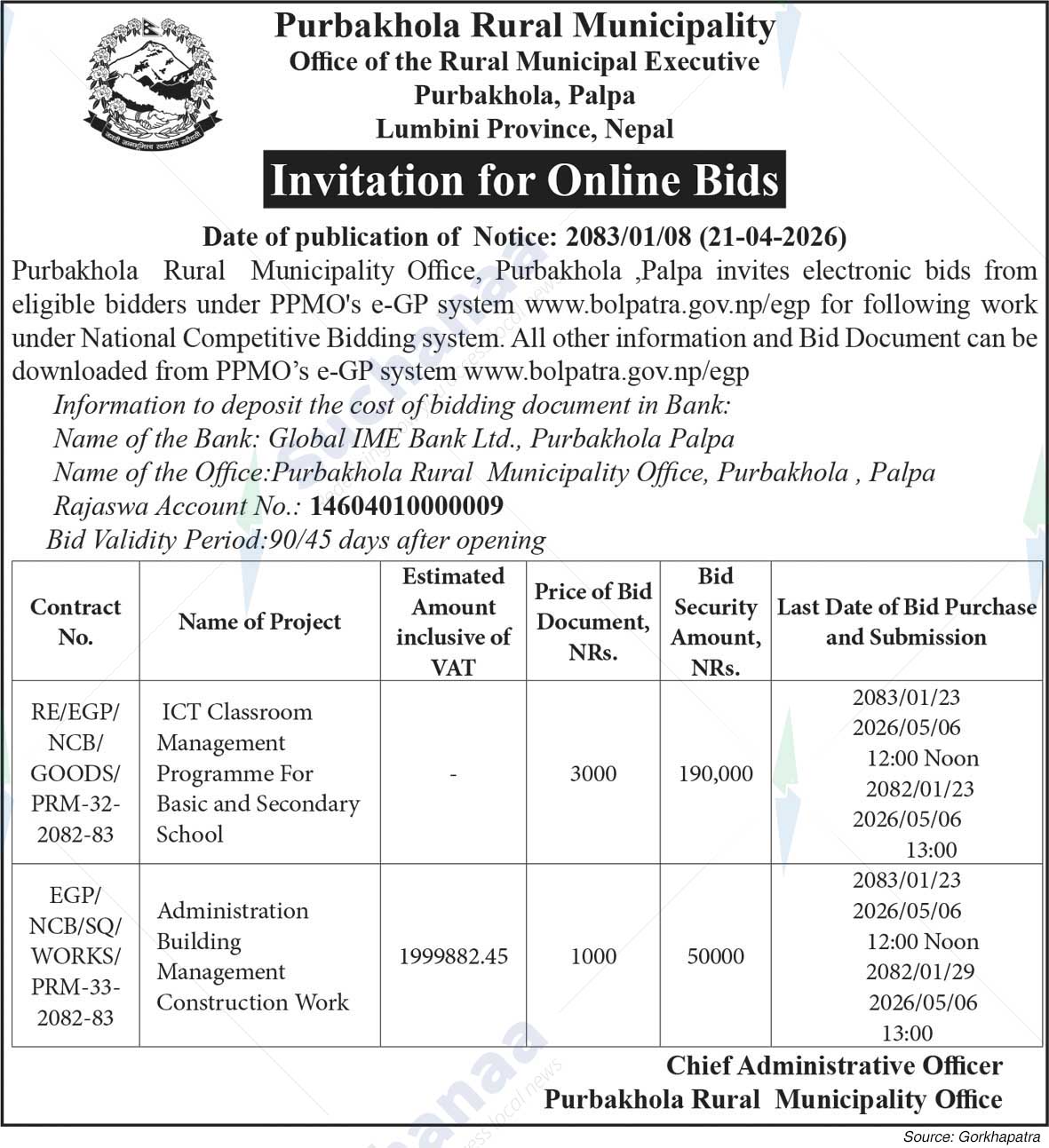 Purbakhola Rural Municipality