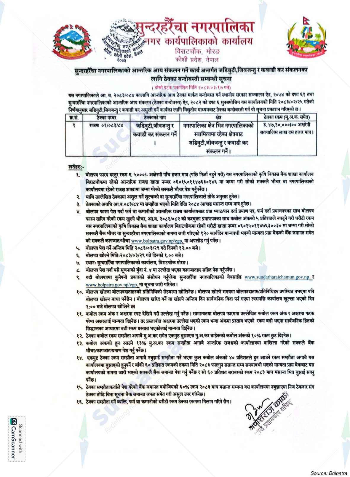 Sundarharaicha Municipality