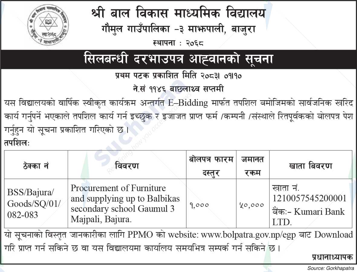 Bal Vikas Secondary School, Bajura