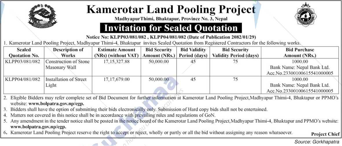 Kamerotar Land Pooling Project