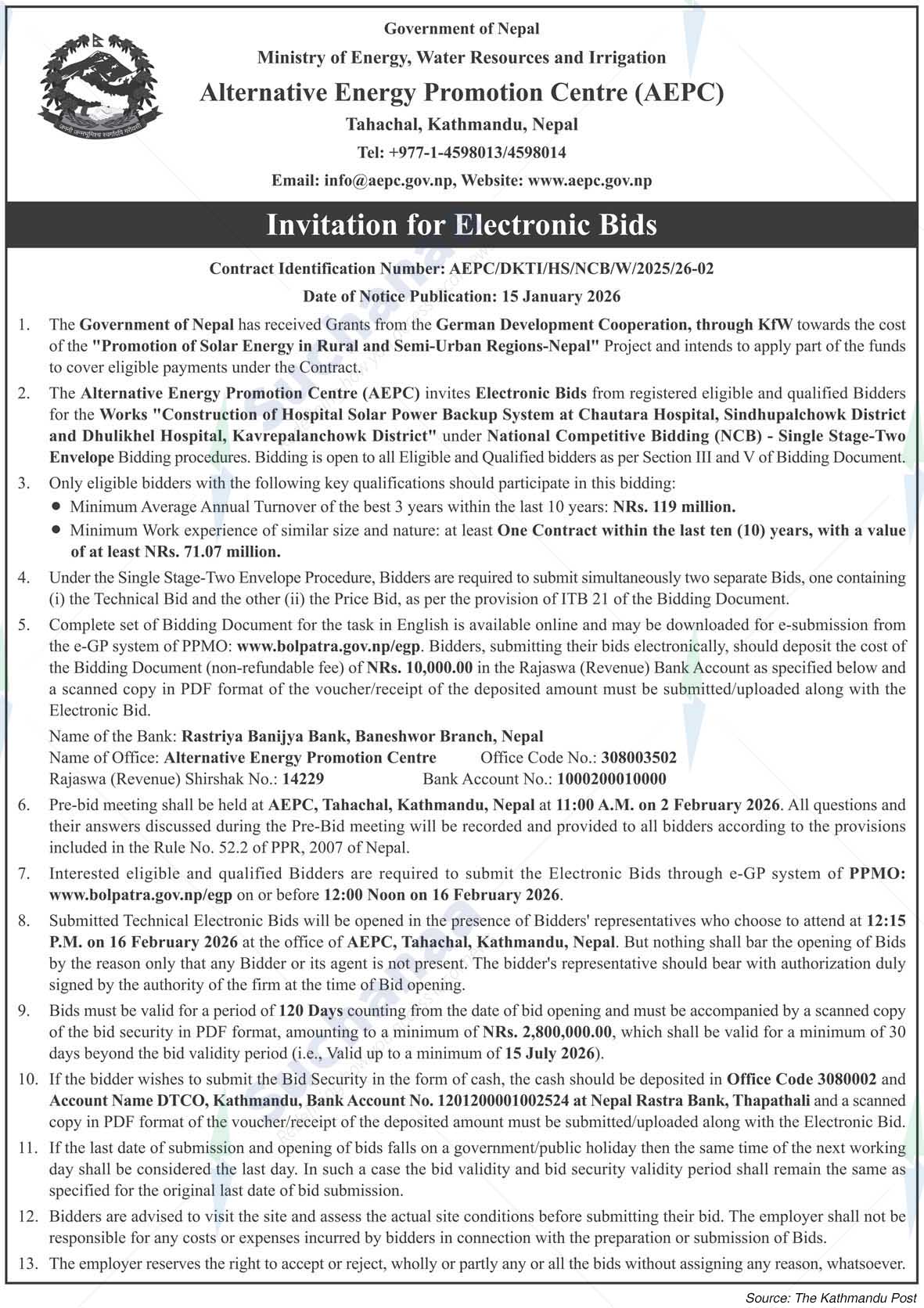 Alternative Energy Promotion Centre (AEPC)