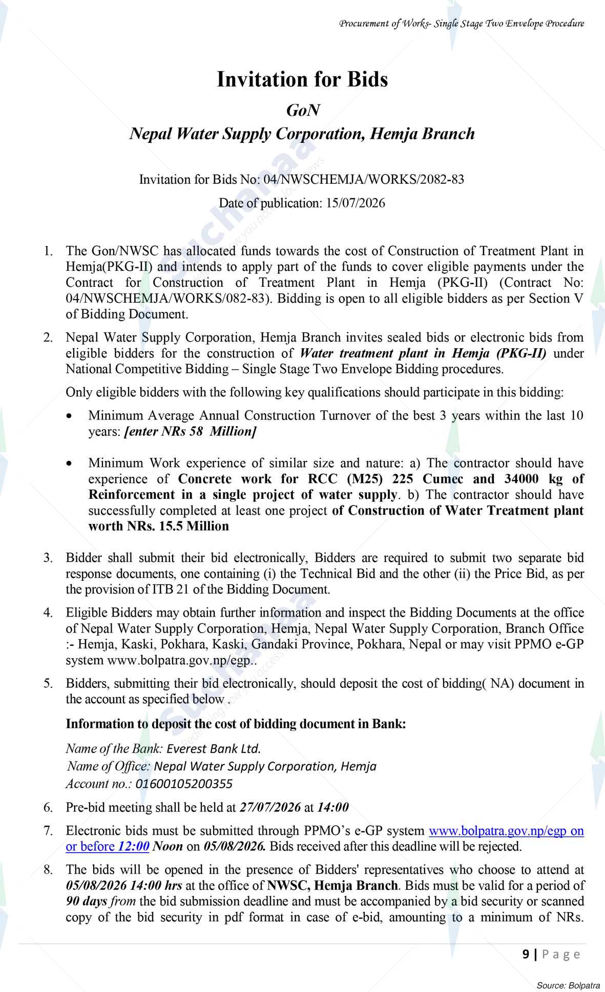 Nepal Water Supply Corporation (NSC)