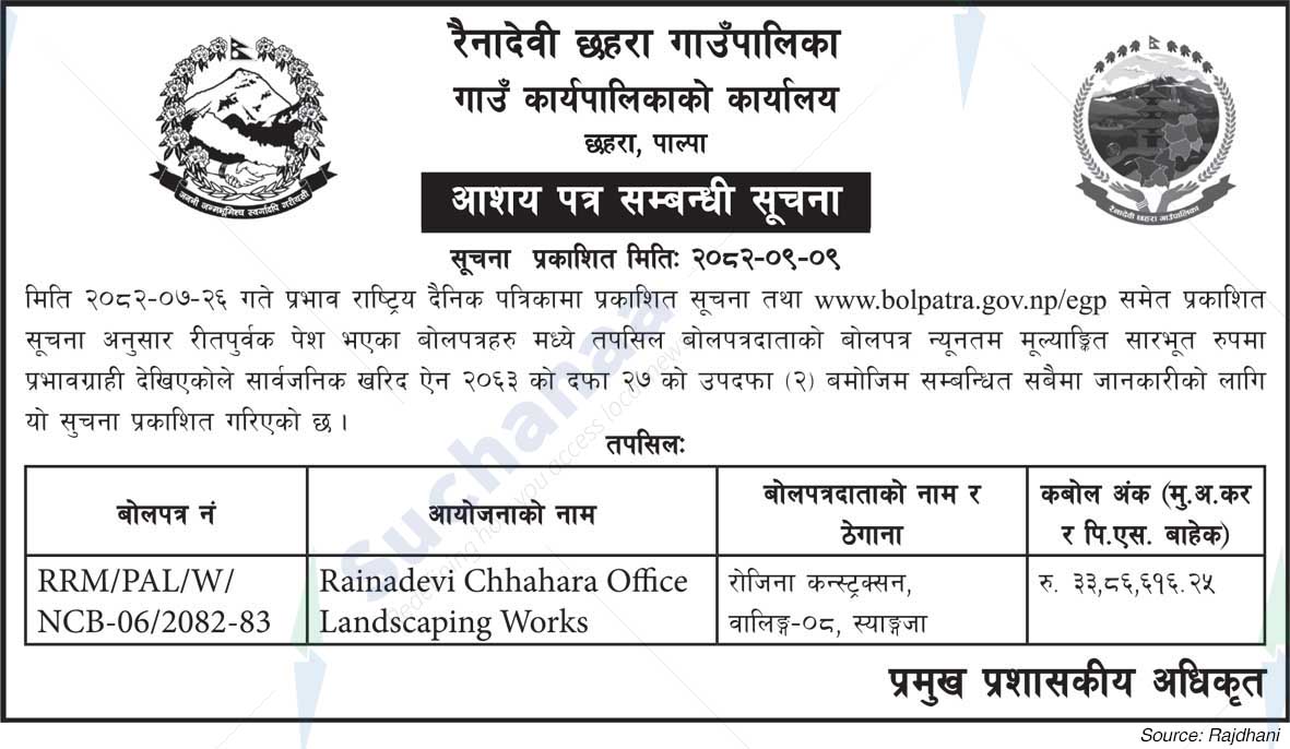 Rainadevi Chhahara Rural Municipality