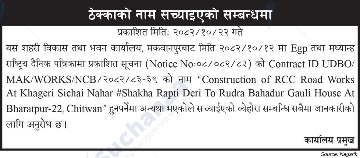 Urban Development and Building Office, Makawanpur