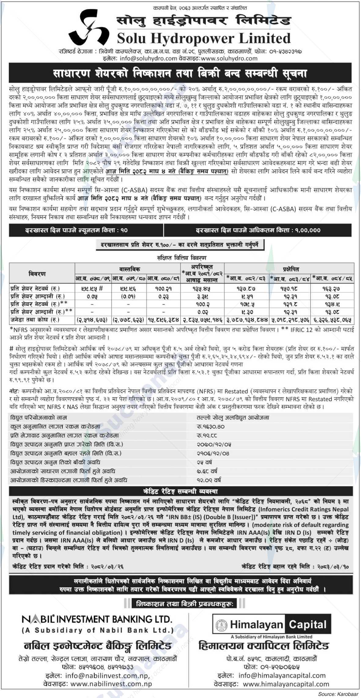 Solu Hydropower limited