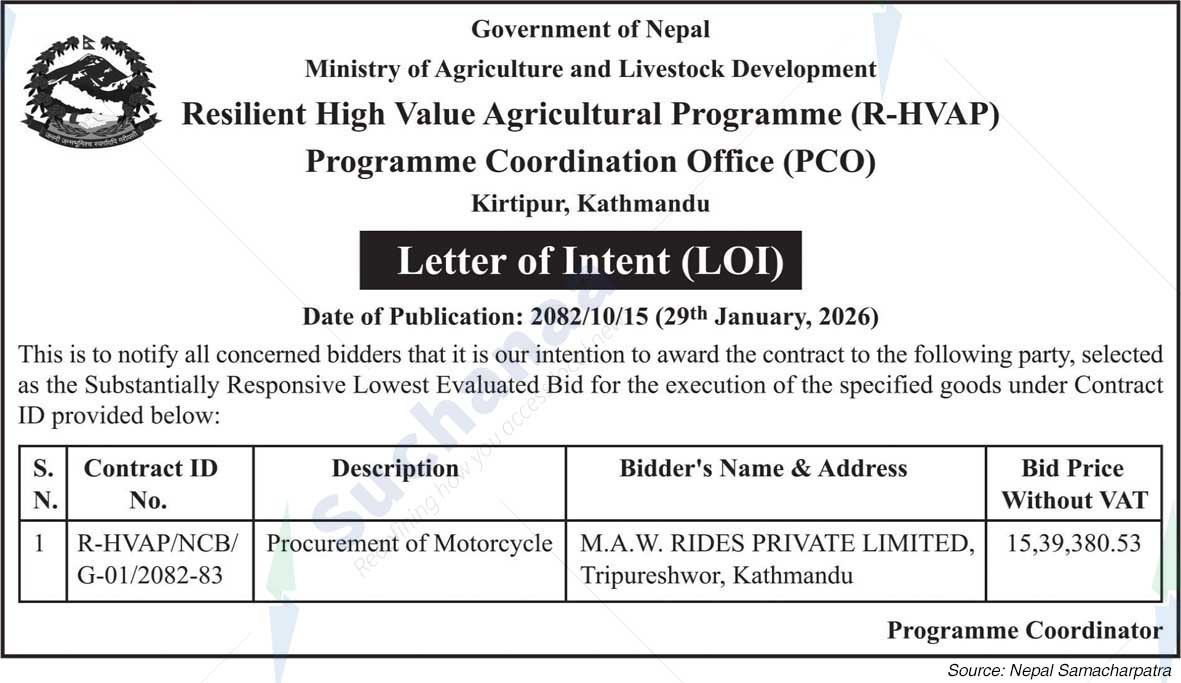 Resilient High Value Agricultural Programme (R-HVAP)