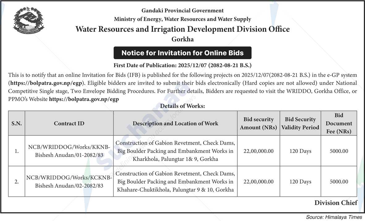 Water Resources and Irrigation Development Division Office, Gorkha