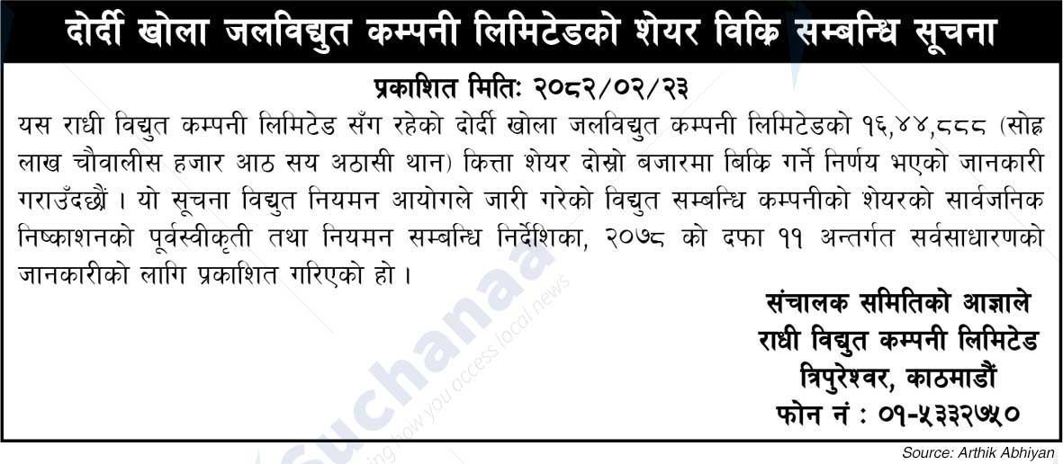 Dordi Khola Jal Bidhyut Company Limited