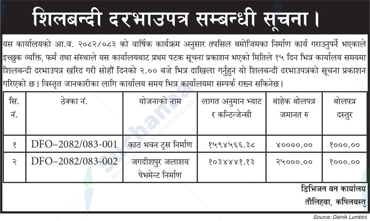 Division Forest Office Taulihawa, Kapilvastu