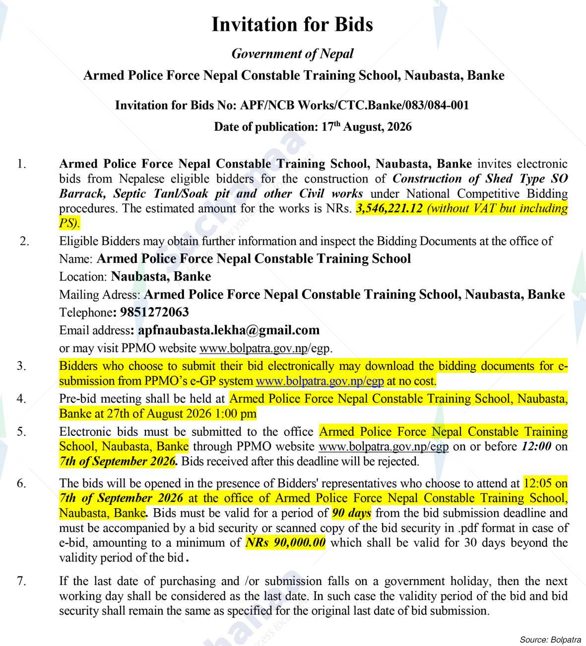 Armed Police Force, Nepal Company HQ, Sankhuwasabha, No. 4 Company