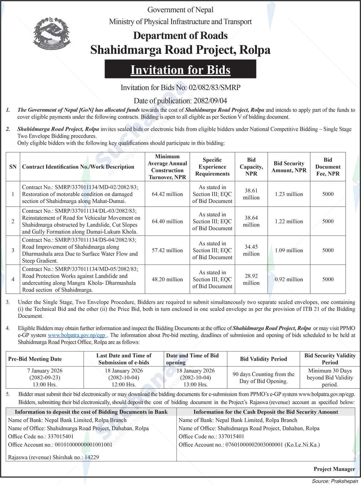 Shahidmarga Road Project, Rolpa