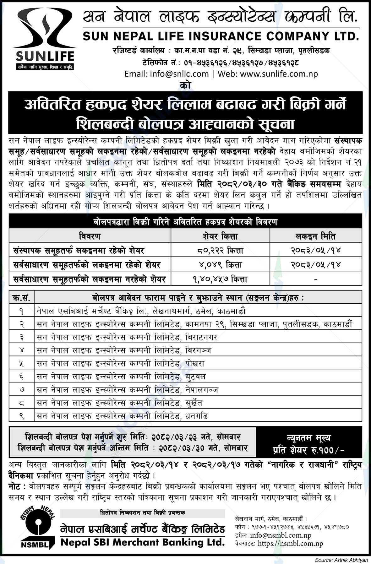 Sun Nepal Life Insurance Company Limited