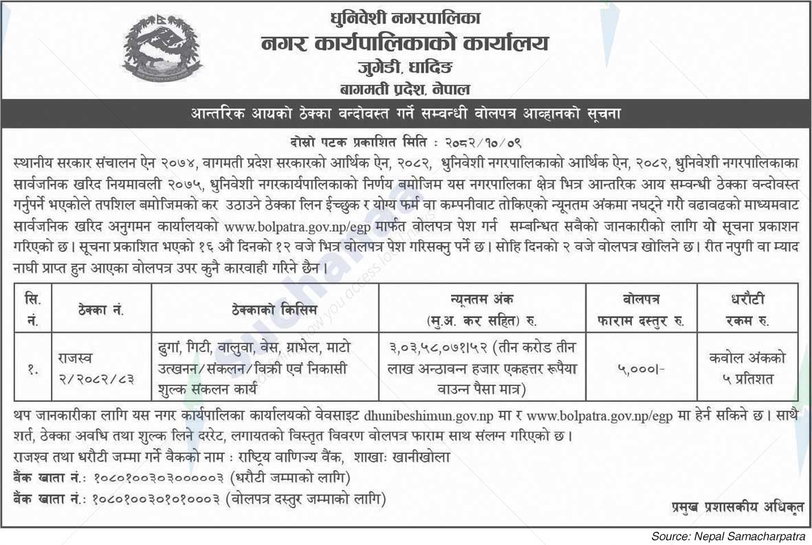 Dhunibeshi Municipality