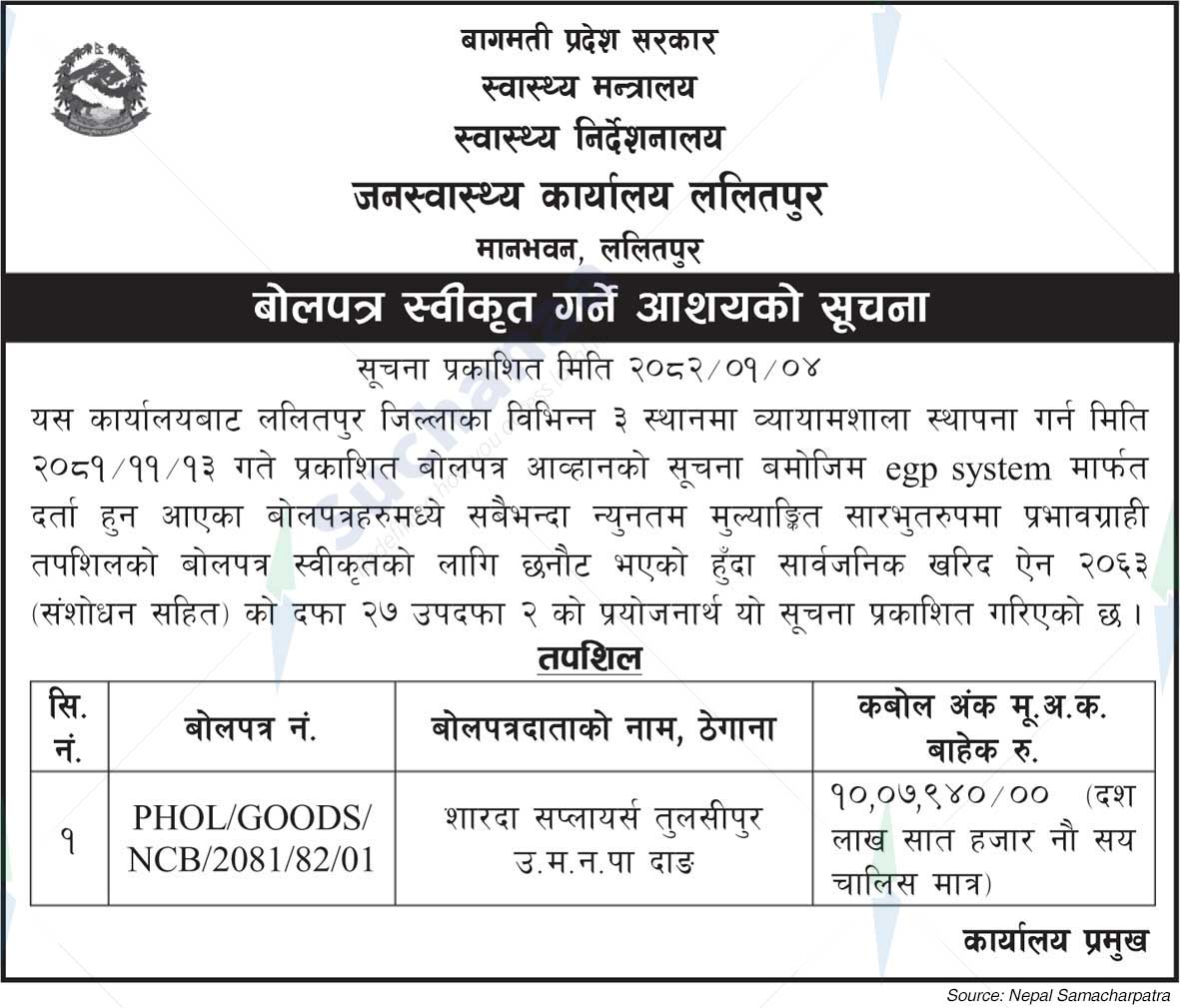 Health Office Lalitpur