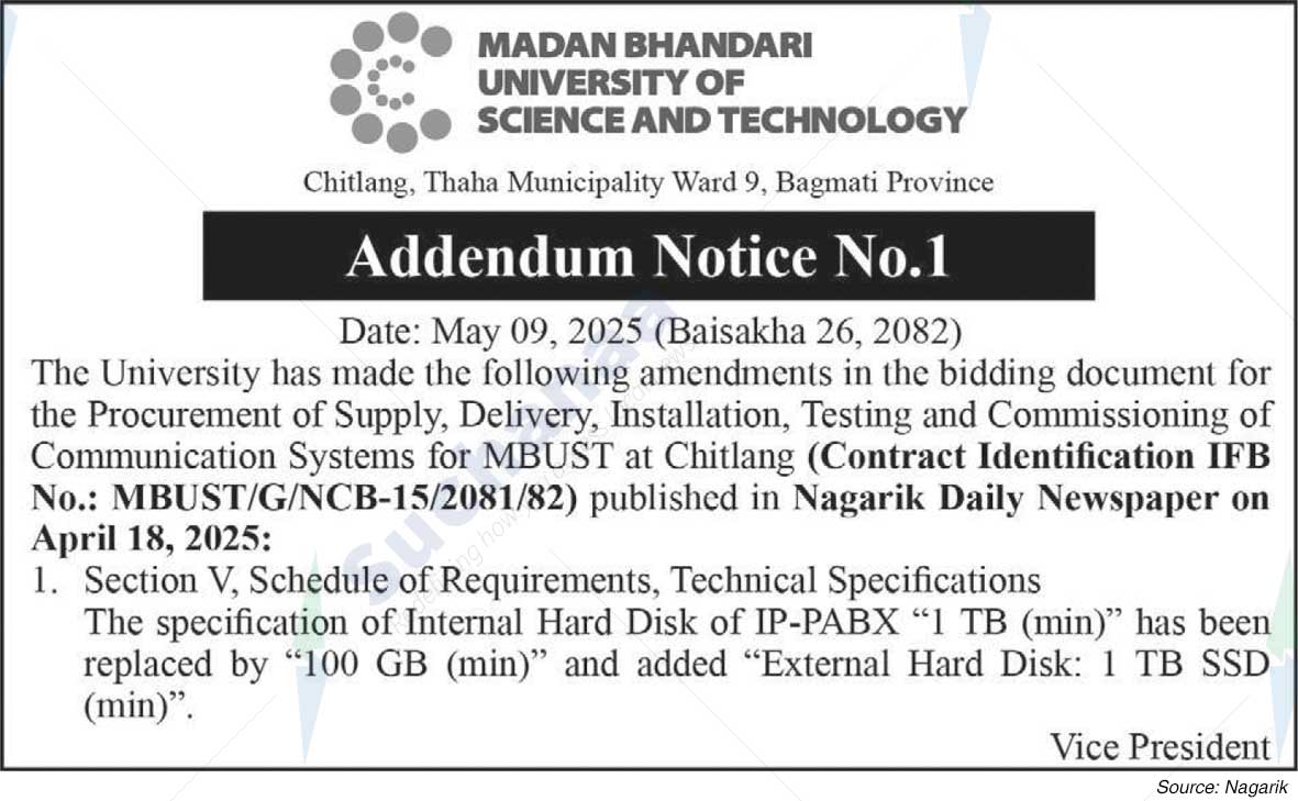 Madan Bhandari University of Science and Tech