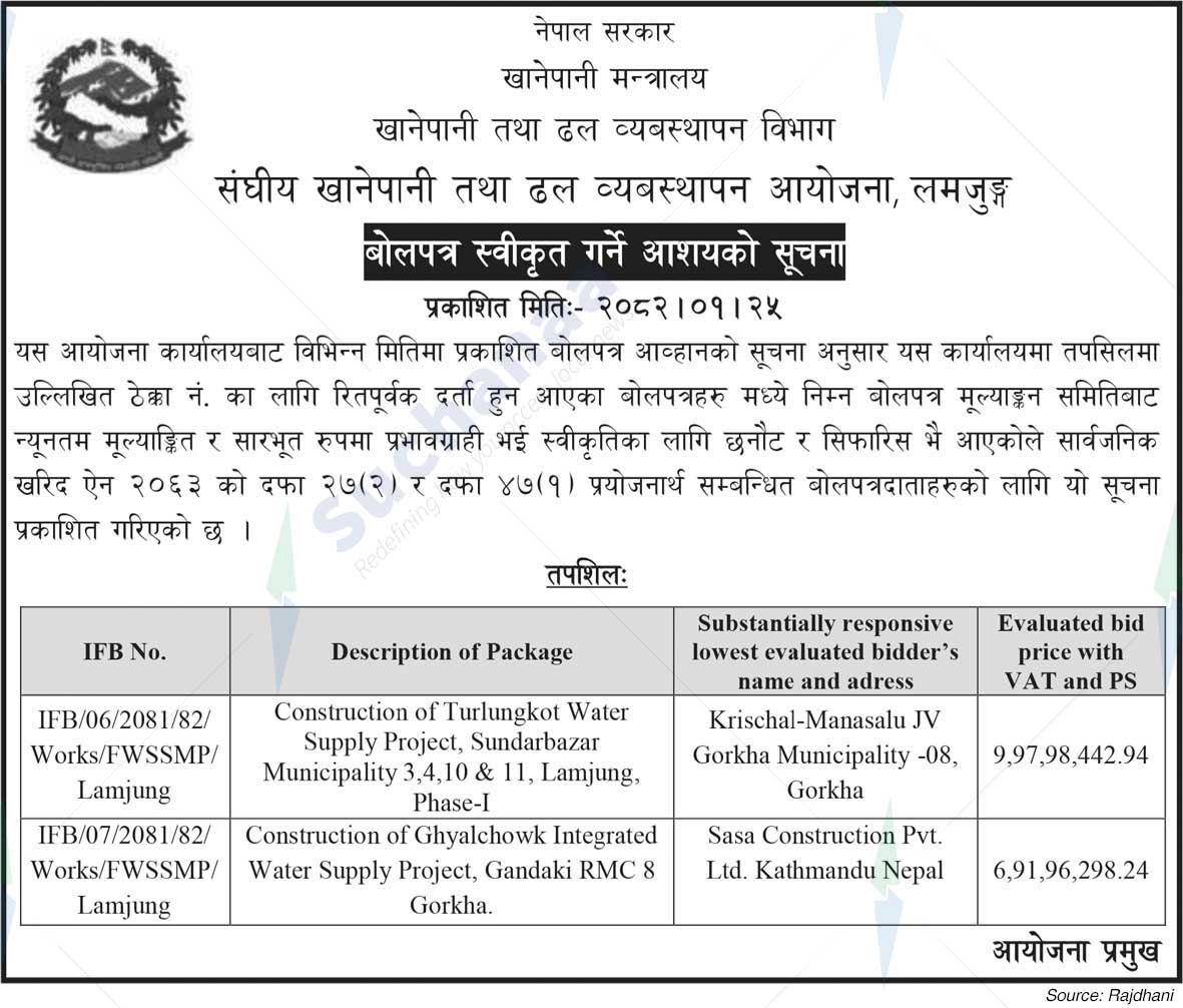 Federal Water Supply and Sewerage Management Project