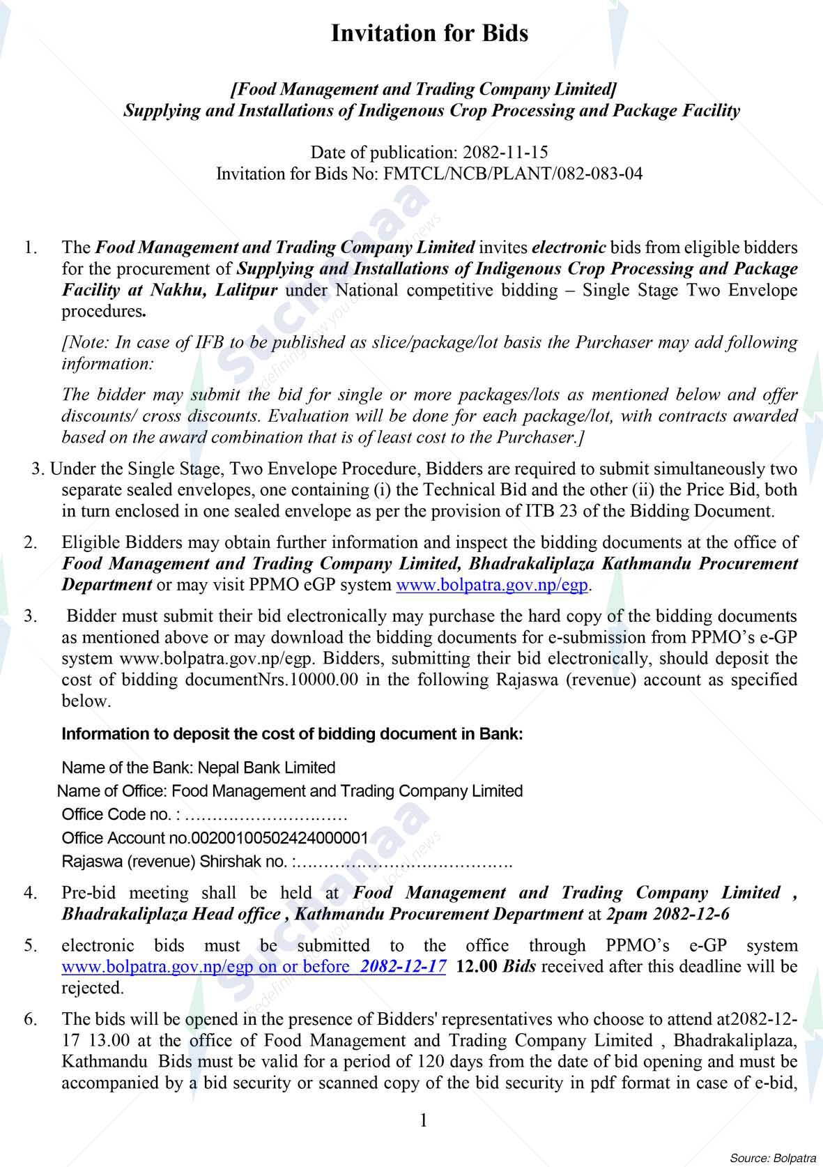 Food Management and Trading Company Limited