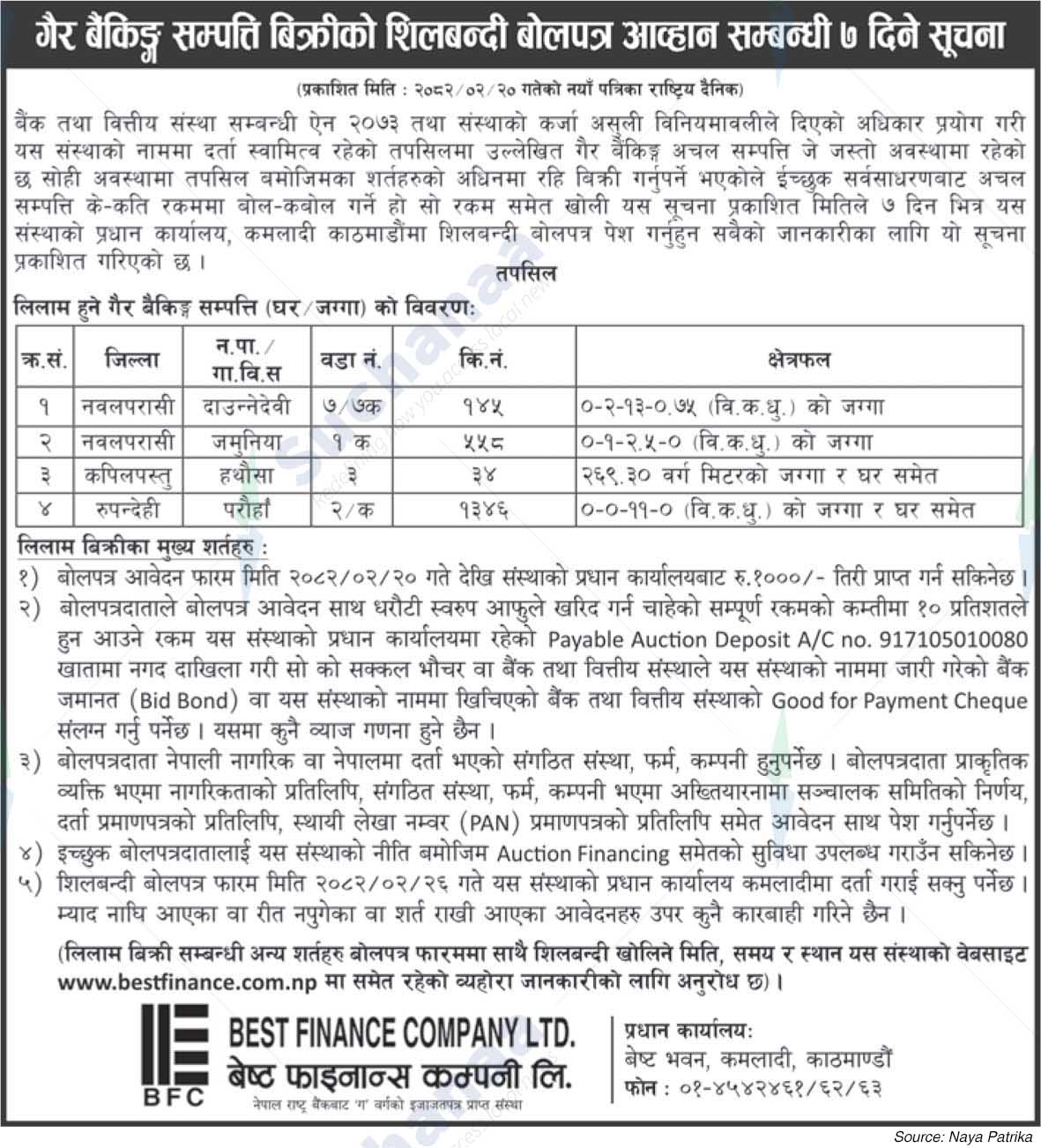 Best Finance Company Ltd.