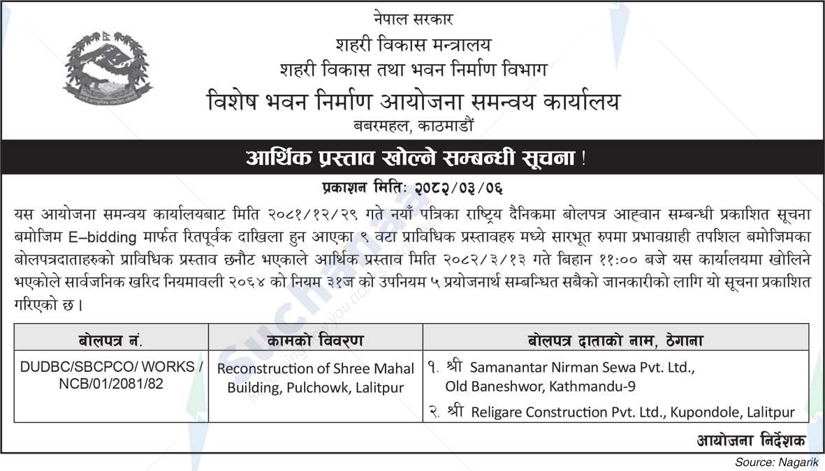 Special Building Project Coordination Office, Babarmahal