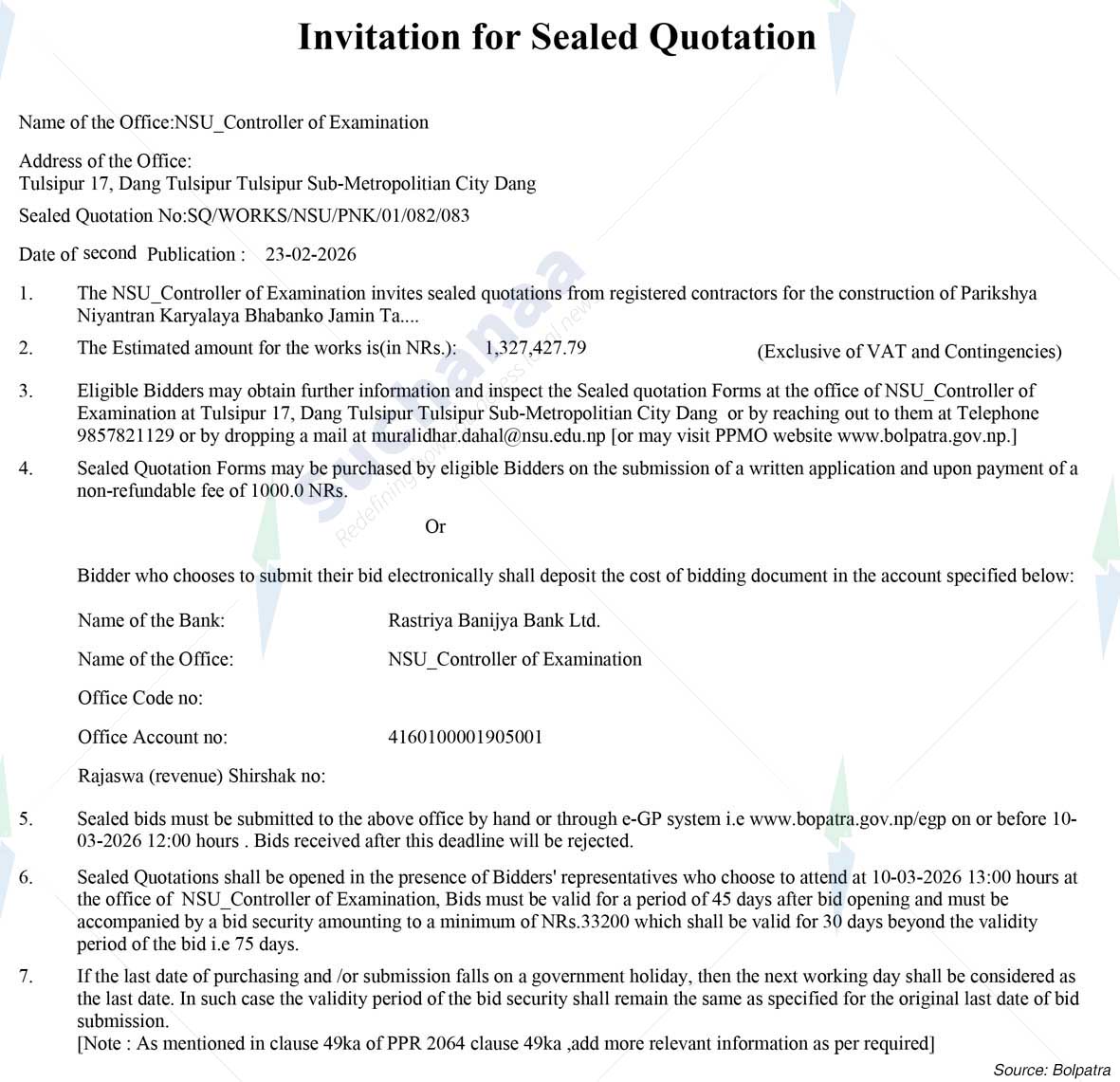 NSU_Controller of Examination
