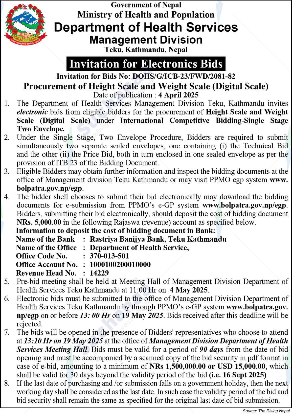 Department of Health Services