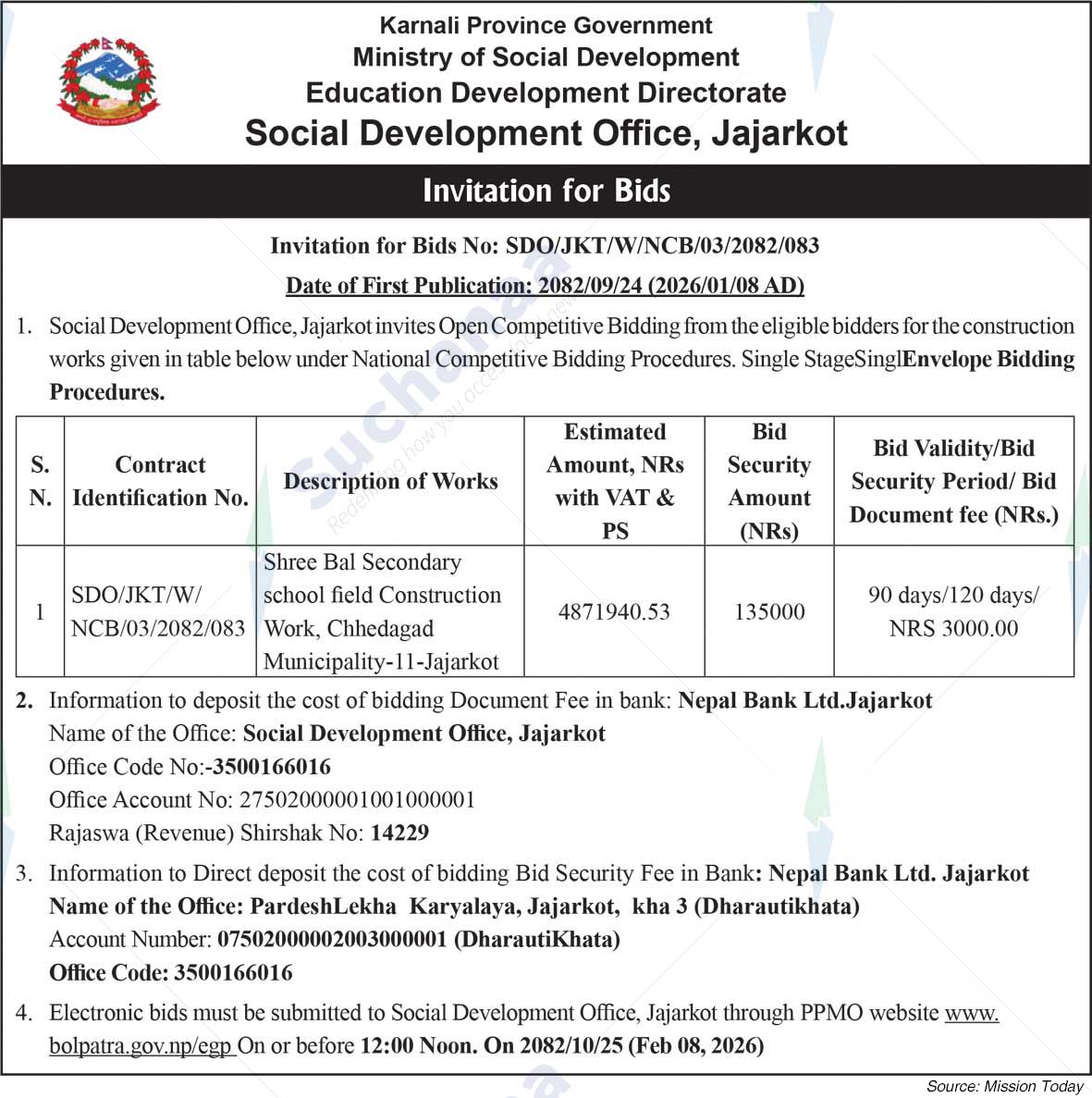 Social Development Office, Jajarkot