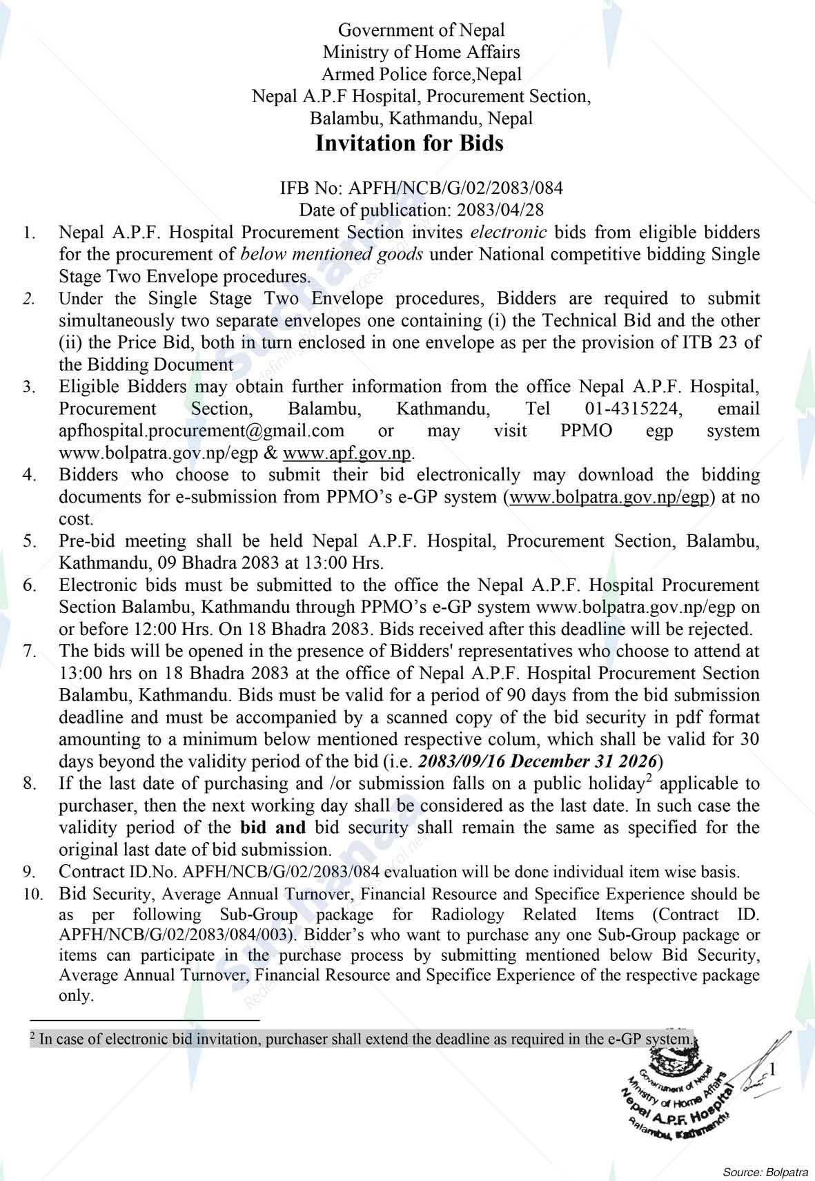 Nepal APF Hospital