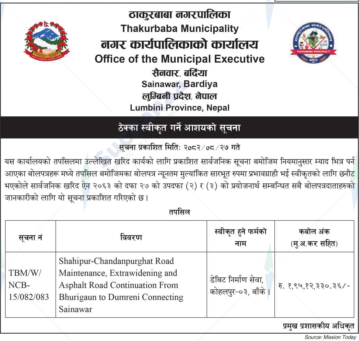 Thakurbaba Municipality