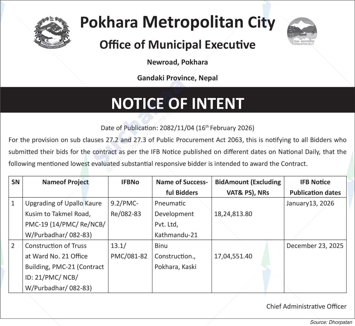 Pokhara Metropolitan CIty