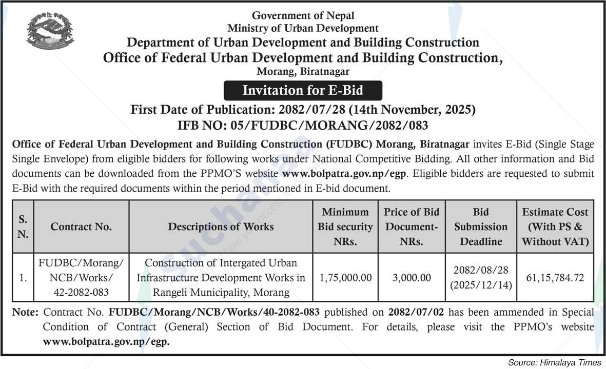 Office of Federal Urban Development and Building Construction, Morang, Biratnagar